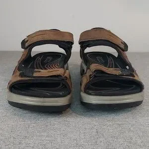 Ecco Yucatan Offroad Brown Leather Black Synthetic Sandal Shoe Size US 9 EU 43 Ecco Offroad Yucatan Sandal - Sandals Men main image 4